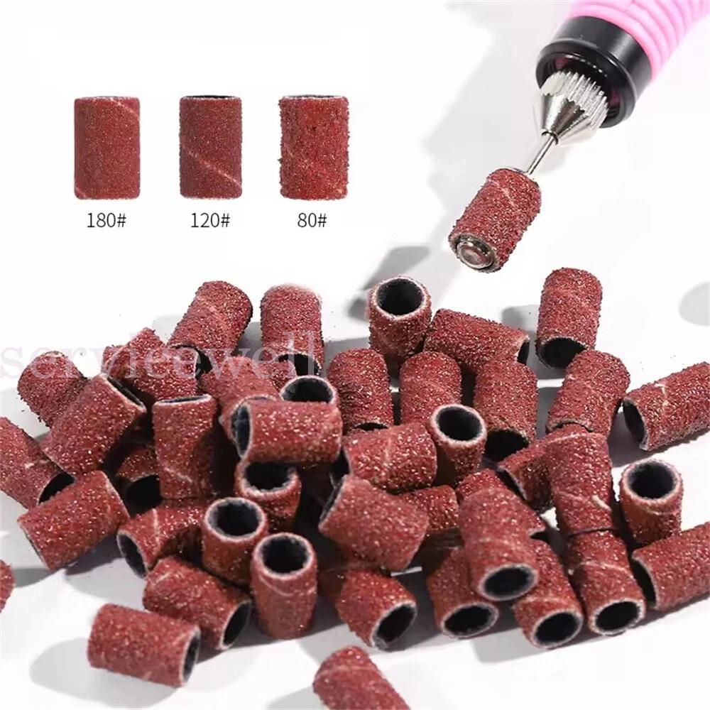 Nail Sanding Bands 80# 120# 180# for Electric Drill Machines Filing Bits - Image 2