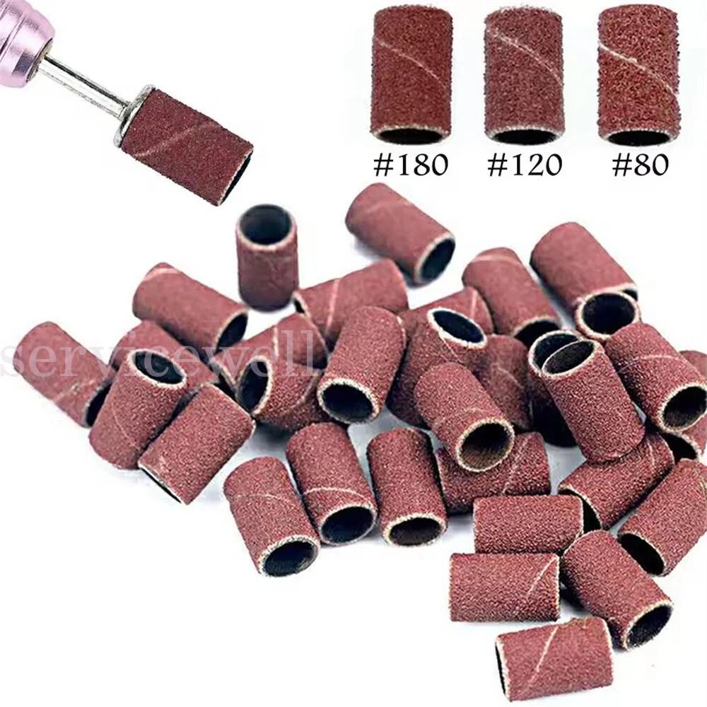 Nail Sanding Bands 80# 120# 180# for Electric Drill Machines Filing Bits - Image 6