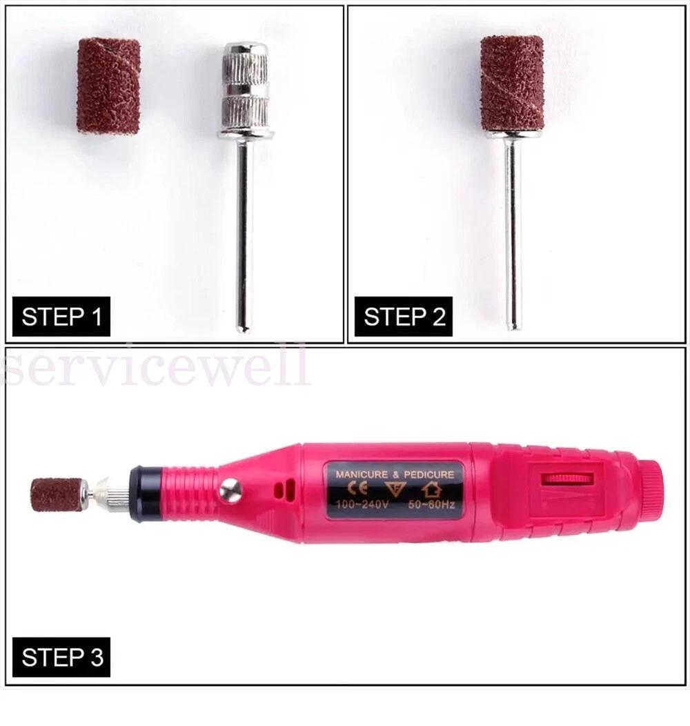 Nail Sanding Bands 80# 120# 180# for Electric Drill Machines Filing Bits - Image 5