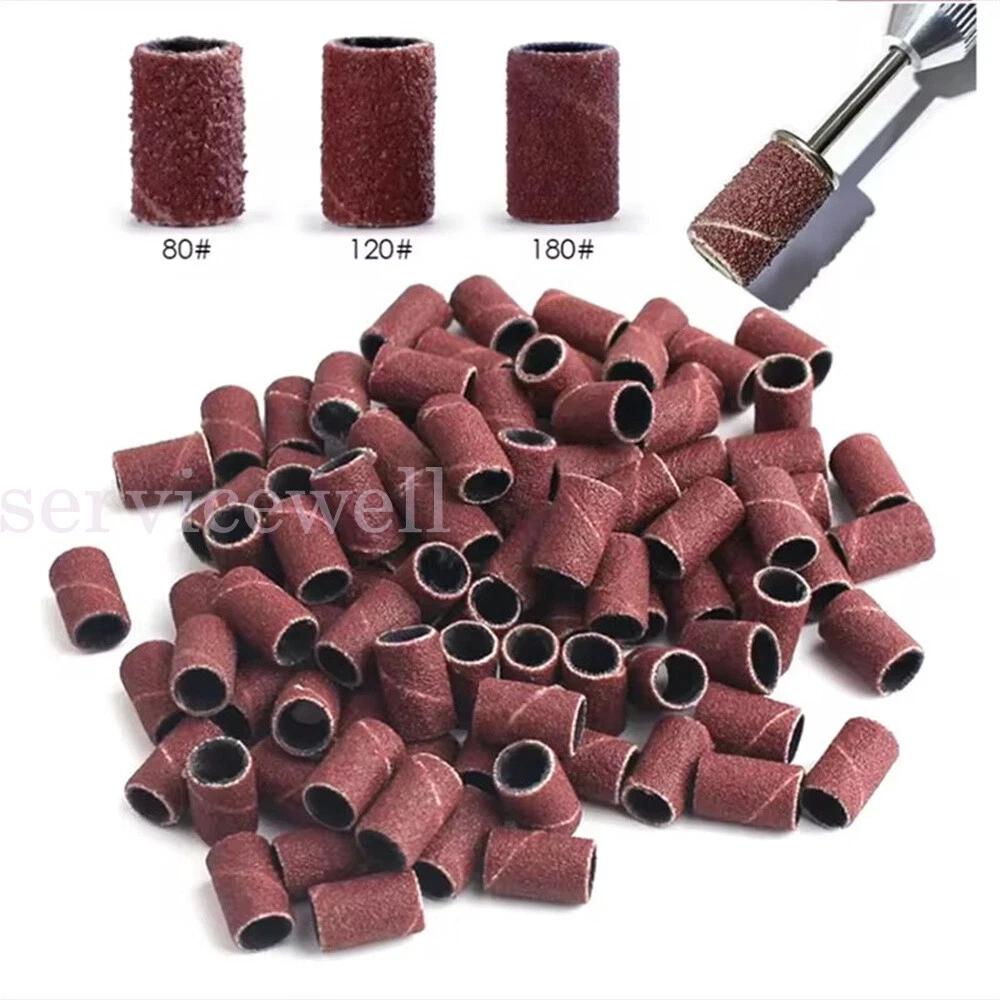 Nail Sanding Bands 80# 120# 180# for Electric Drill Machines Filing Bits - Image 3