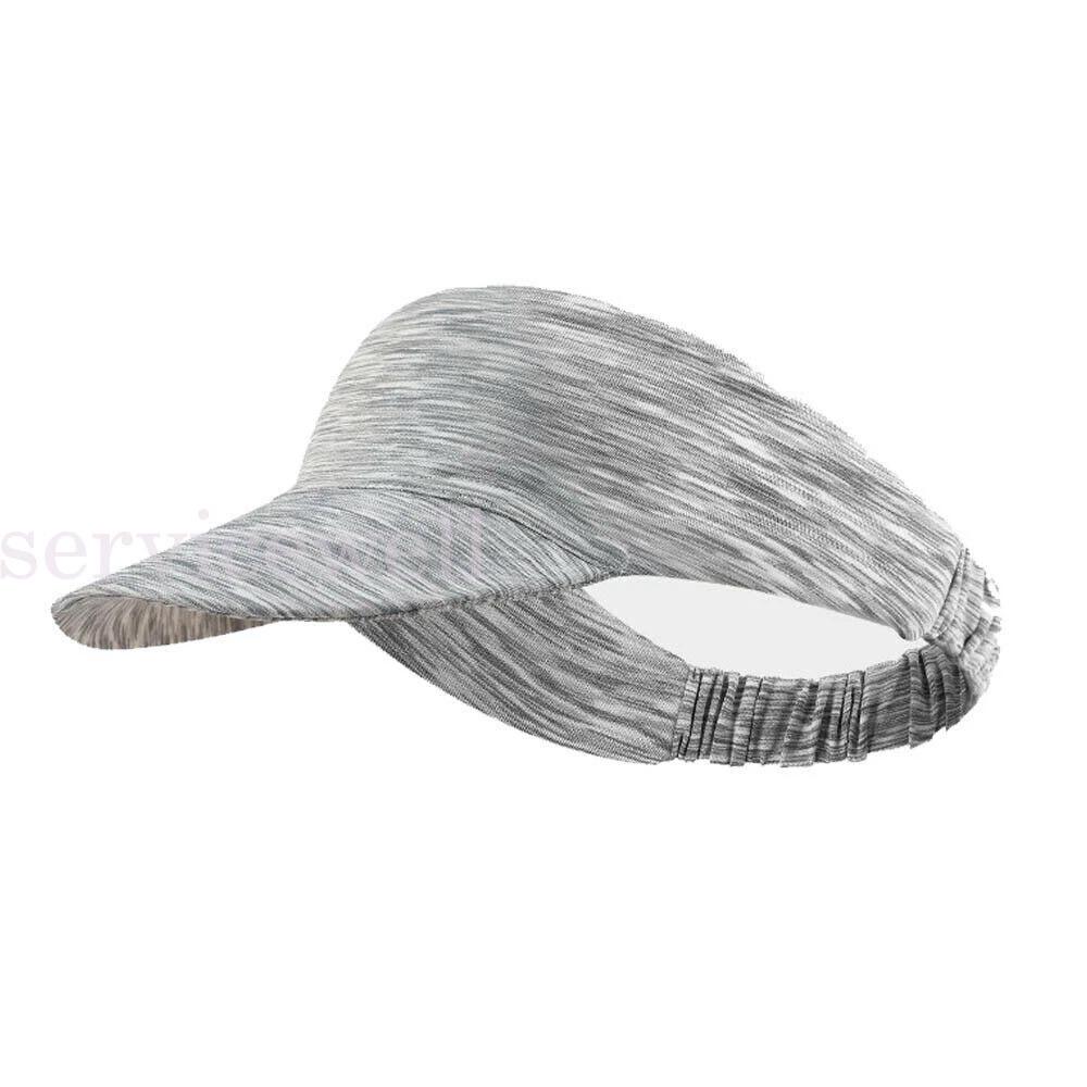 Visor Sun Hat Golf Tennis Beach Men Women Cap Adjustable Sports Gym Plain - Image 7