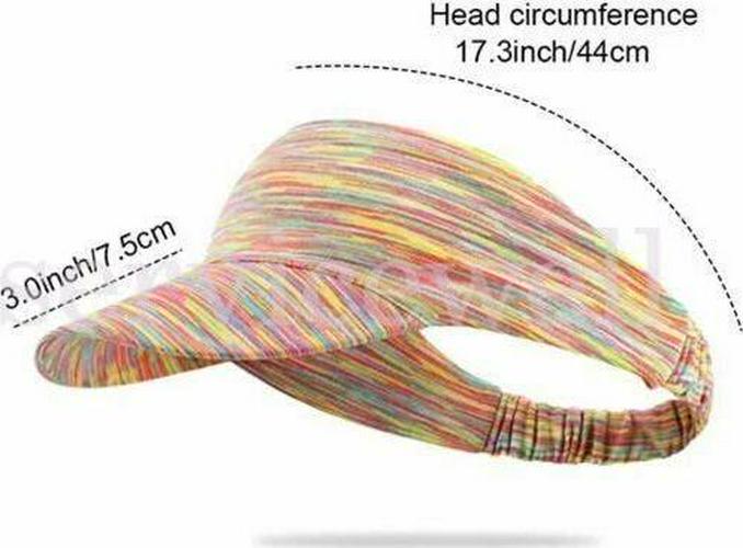 Visor Sun Hat Golf Tennis Beach Men Women Cap Adjustable Sports Gym Plain - Image 4