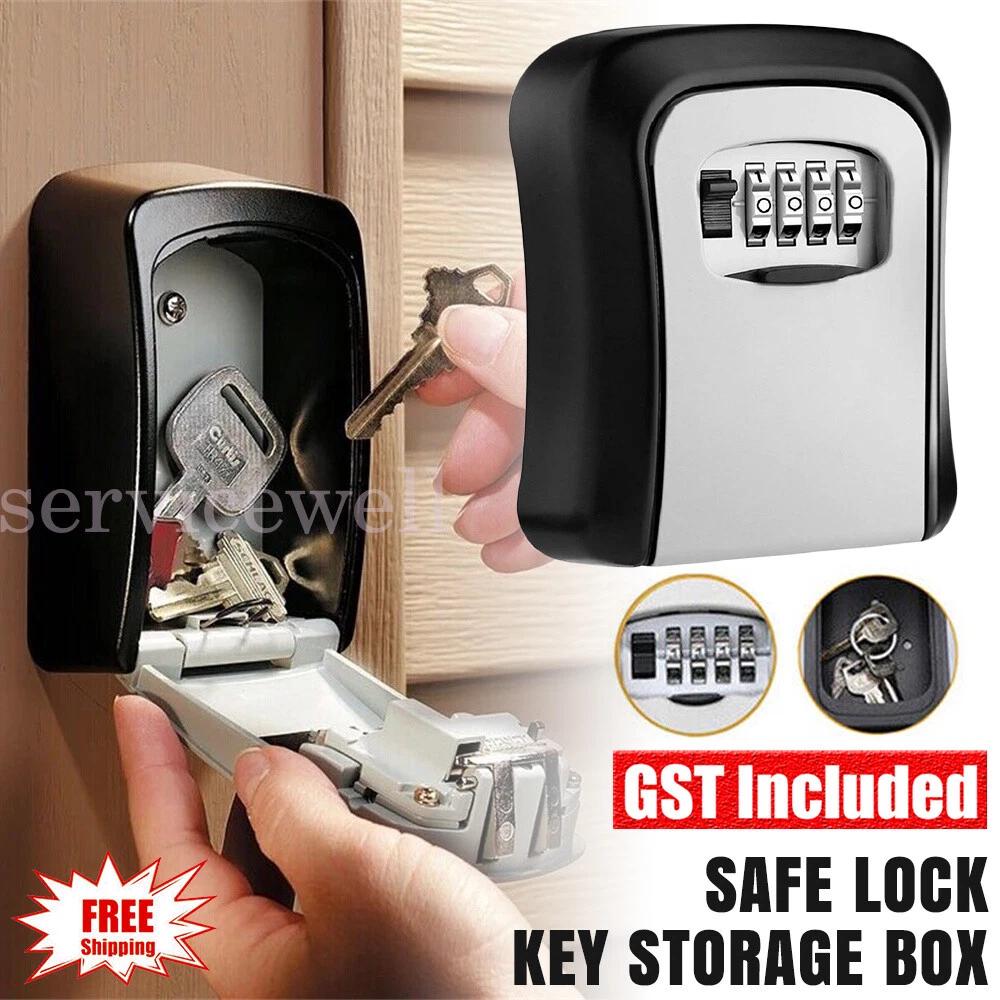 Wall Mounted Combination Lock Key Safe Storage Box Security Home Outdoor Digit