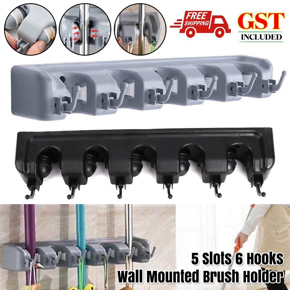 Wall Mounted Kitchen Tools Broom Hangers Storage Rack Organizer Holder Brush Mop