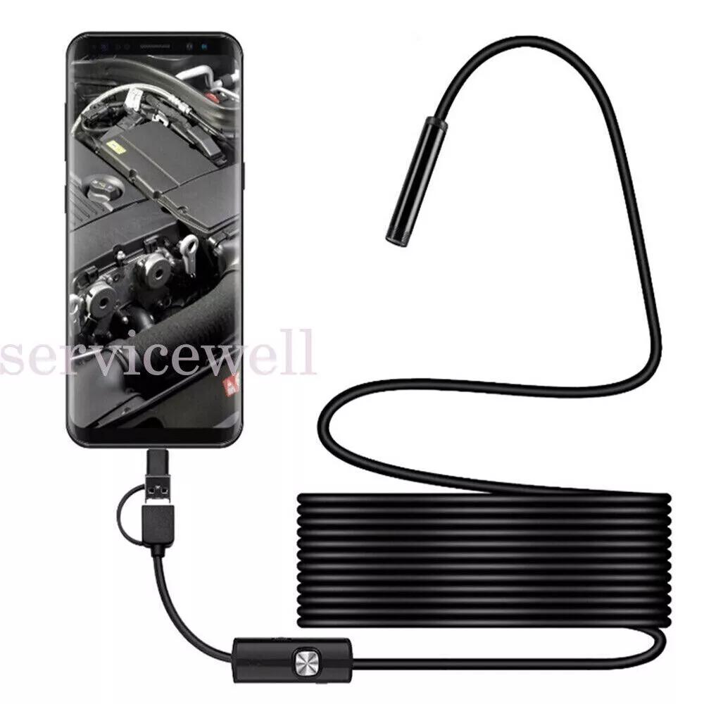 Waterproof HD Endoscope USB Type-C Borescope Inspection Soft Camera For Android - Image 5