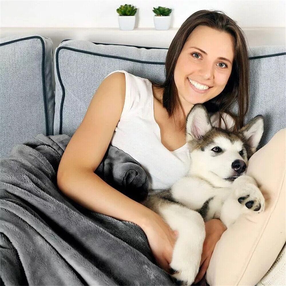 Waterproof Premium Reversible Dog Blanket Pet Bed Protects Couch Bed From Spills - Image 2