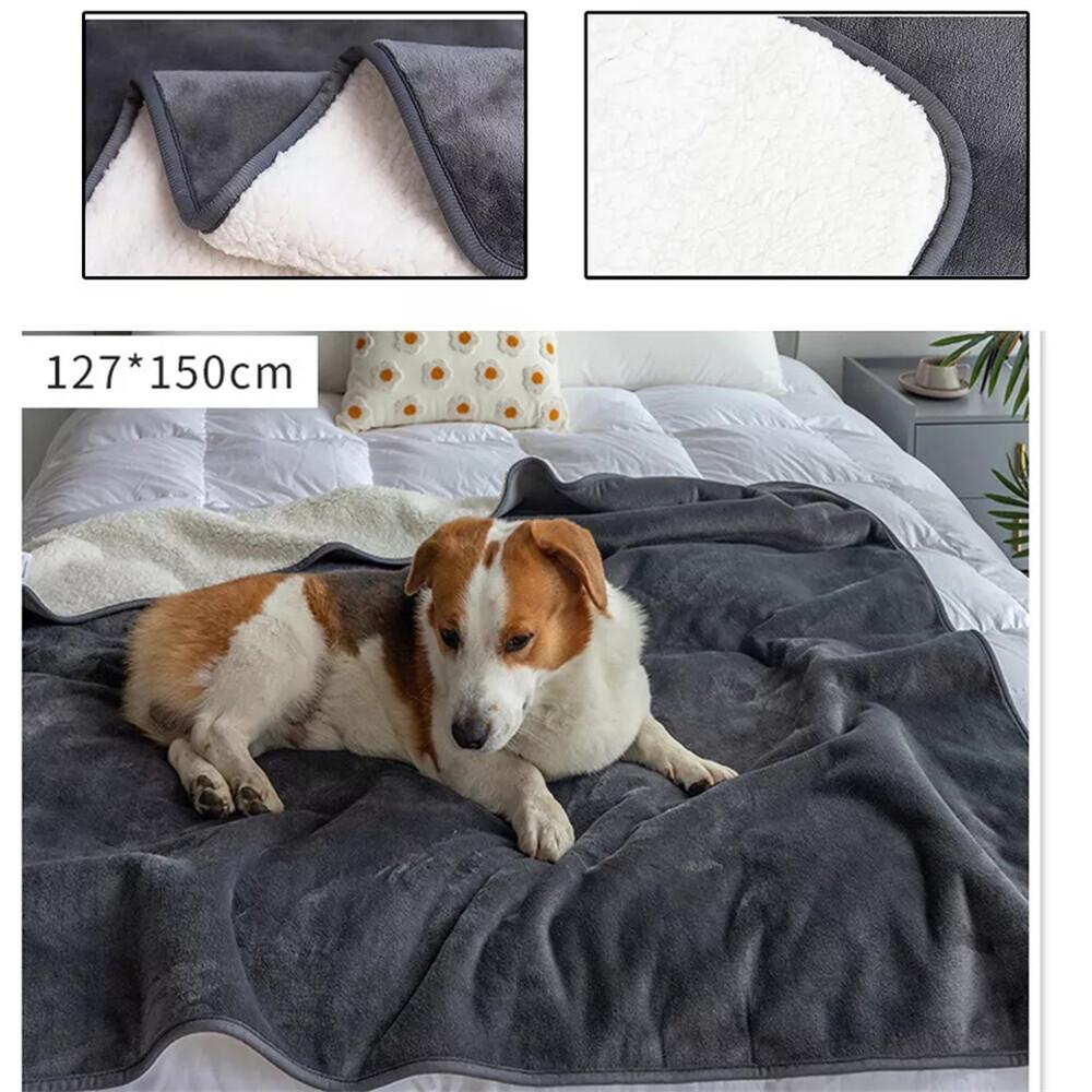 Waterproof Premium Reversible Dog Blanket Pet Bed Protects Couch Bed From Spills - Image 4