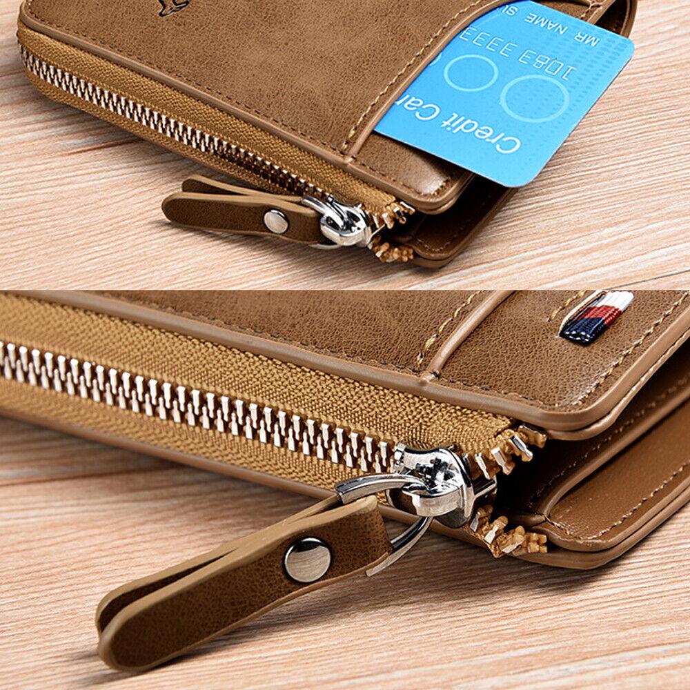 Waterproof RFID Blocking Leather Wallet ID Purse Men's Cash Credit Card Holder - Image 7