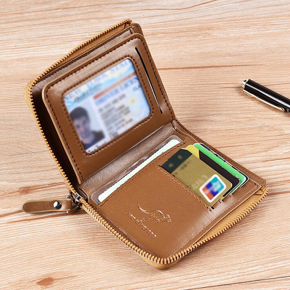 Waterproof RFID Blocking Leather Wallet ID Purse Men's Cash Credit Card Holder - Image 5