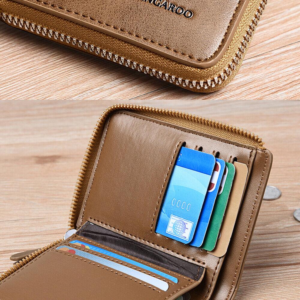 Waterproof RFID Blocking Leather Wallet ID Purse Men's Cash Credit Card Holder - Image 6