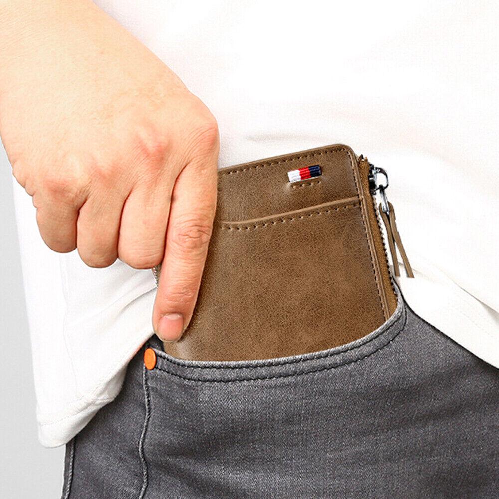 Waterproof RFID Blocking Leather Wallet ID Purse Men's Cash Credit Card Holder - Image 4