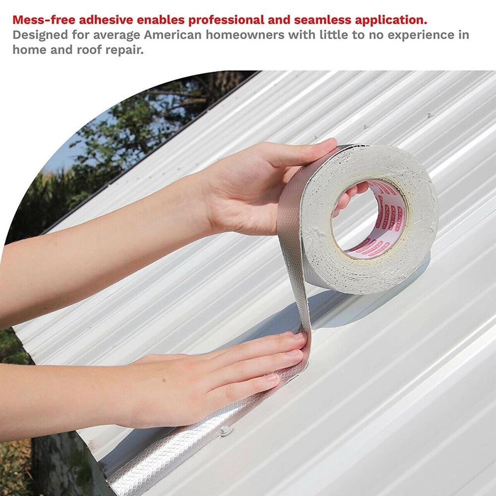 Waterproof Tape Butyl Rubber Aluminium Foil Roof Pipe Caravan Repair Flashing - Image 4