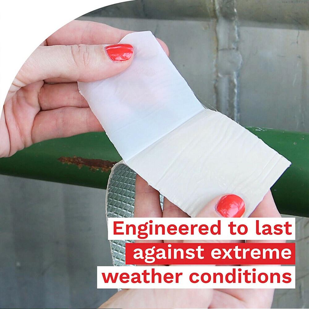 Waterproof Tape Butyl Rubber Aluminium Foil Roof Pipe Caravan Repair Flashing - Image 7