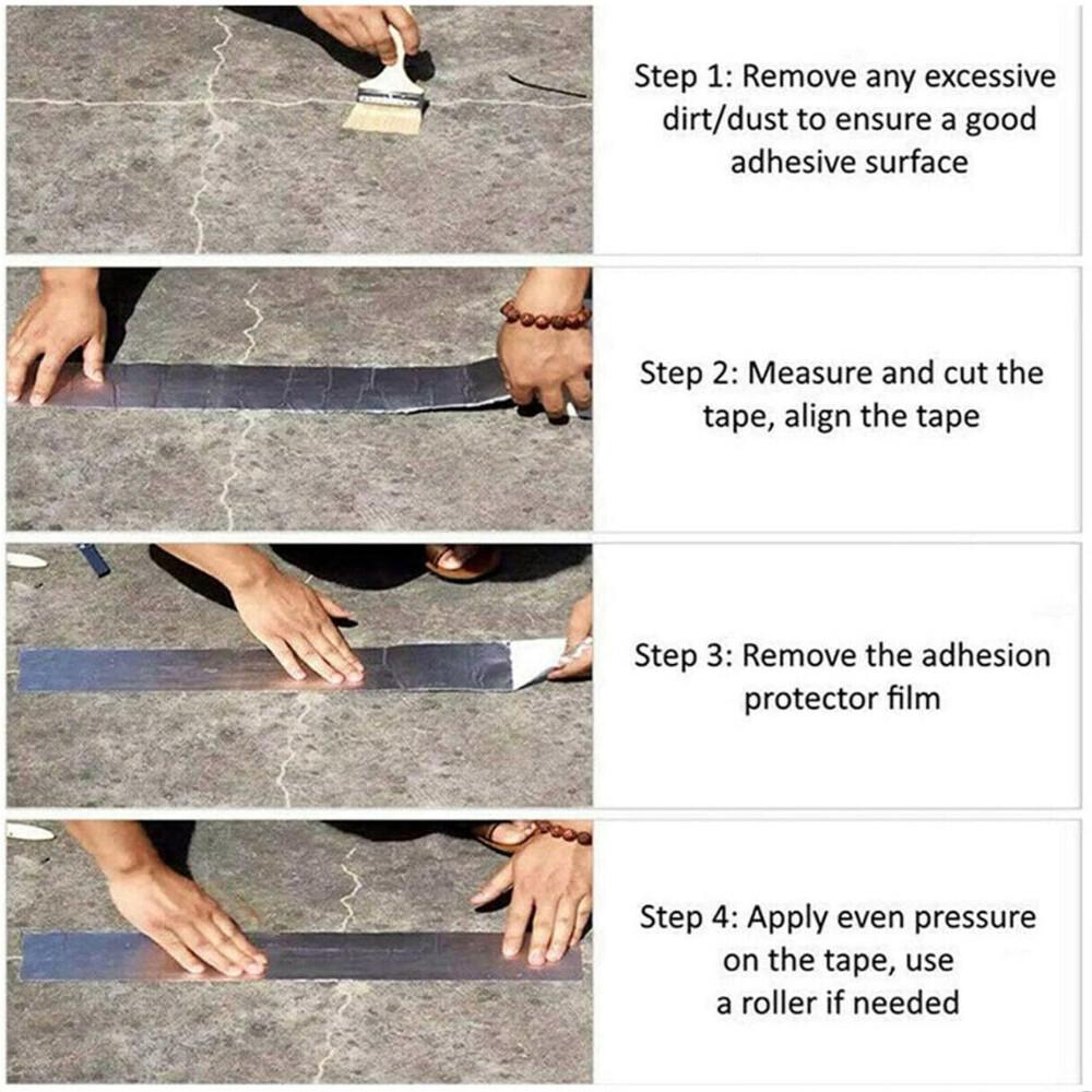 Waterproof Tape Butyl Rubber Aluminium Foil Roof Pipe Caravan Repair Flashing - Image 6