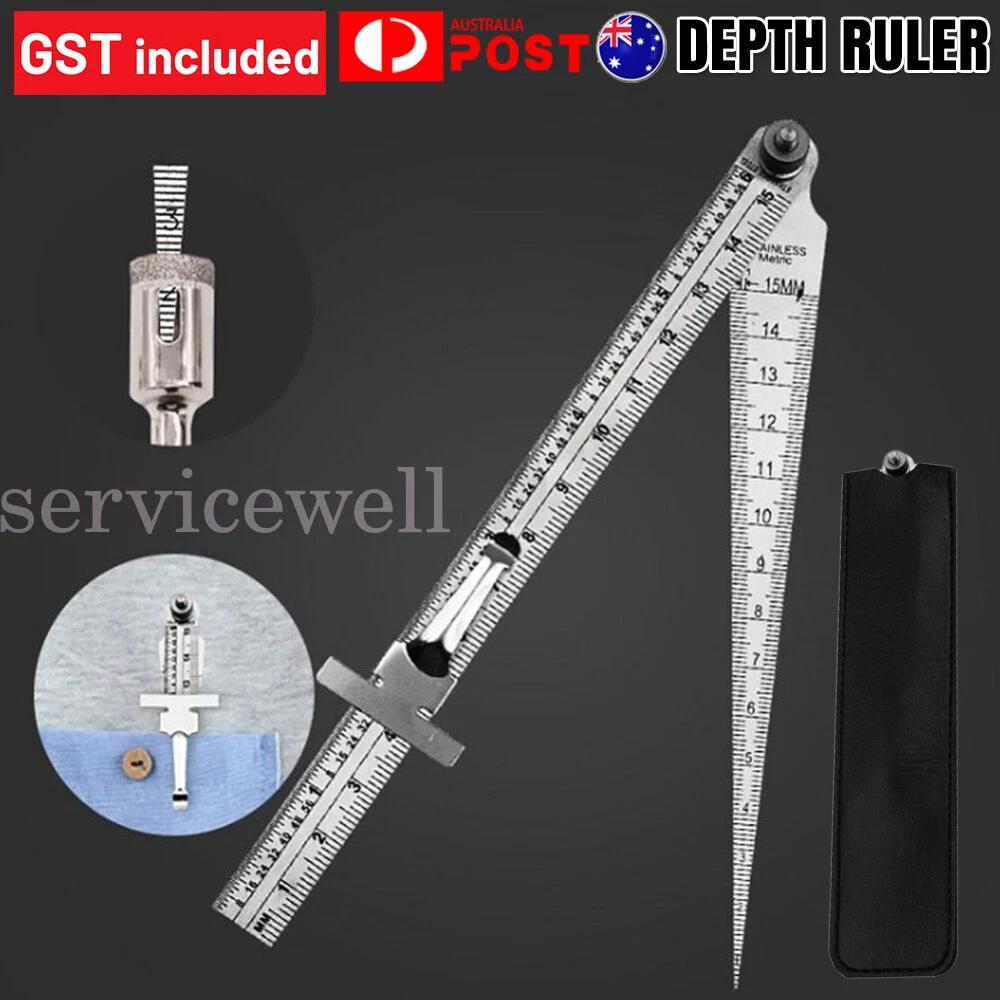 Welding Taper Gage Gauge Depth Ruler Gap Hole Inspection Tool Stainless Steel