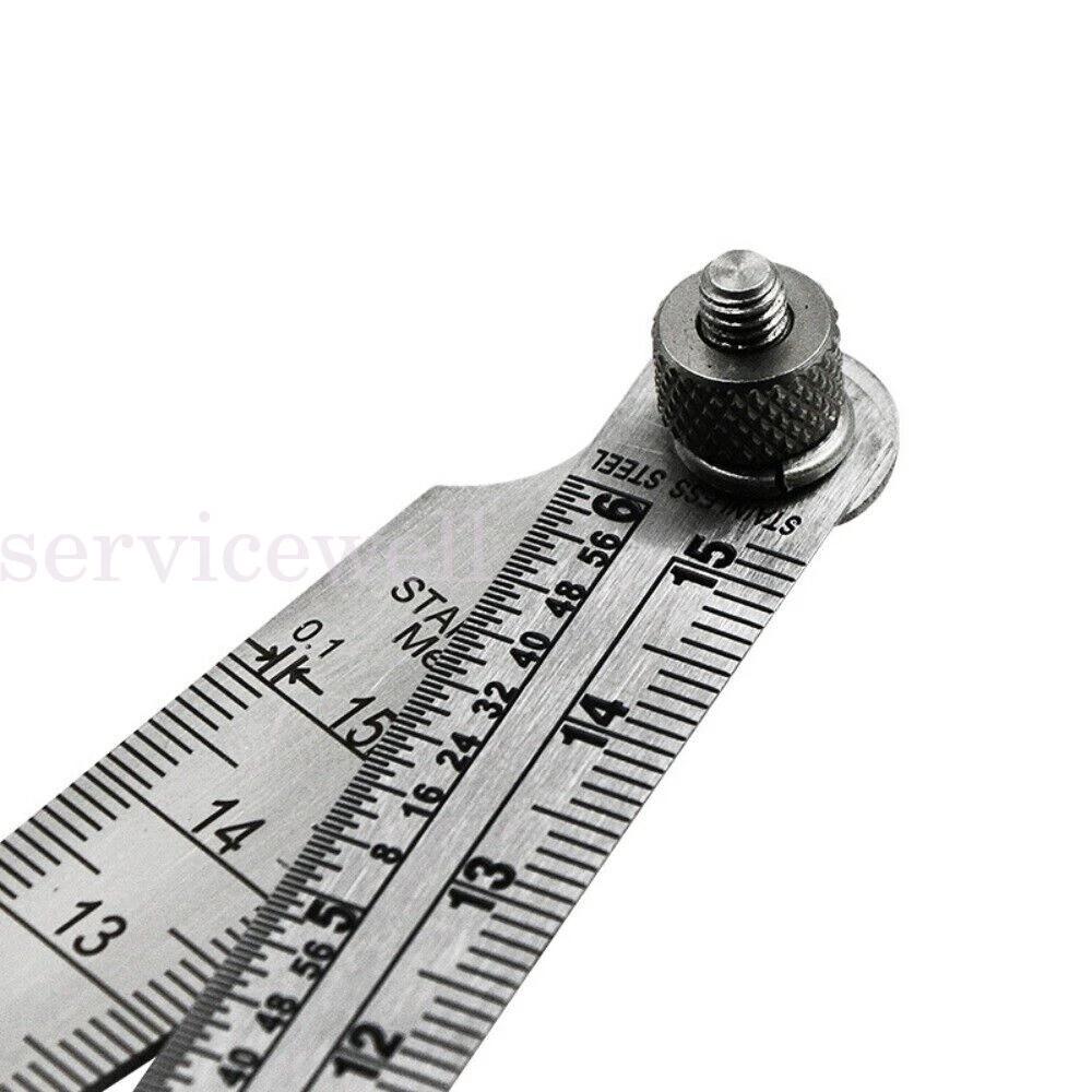 Welding Taper Gage Gauge Depth Ruler Gap Hole Inspection Tool Stainless Steel - Image 6