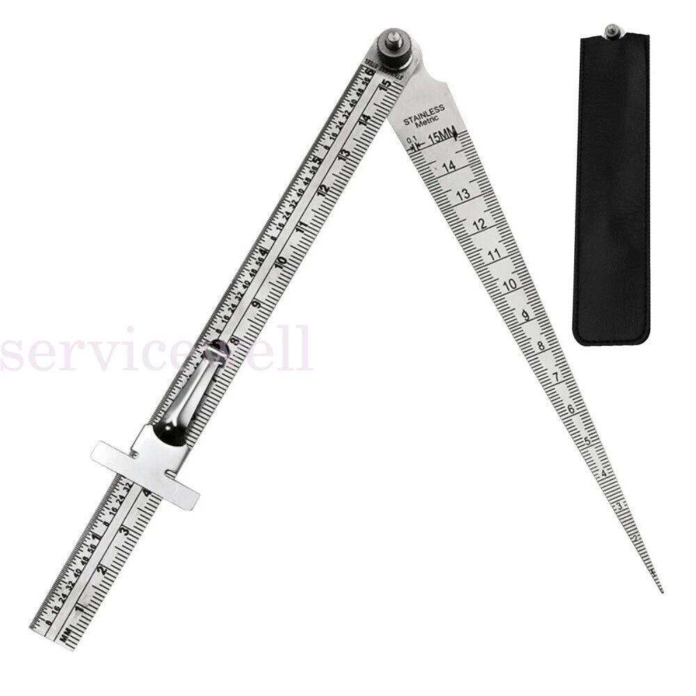 Welding Taper Gage Gauge Depth Ruler Gap Hole Inspection Tool Stainless Steel - Image 2