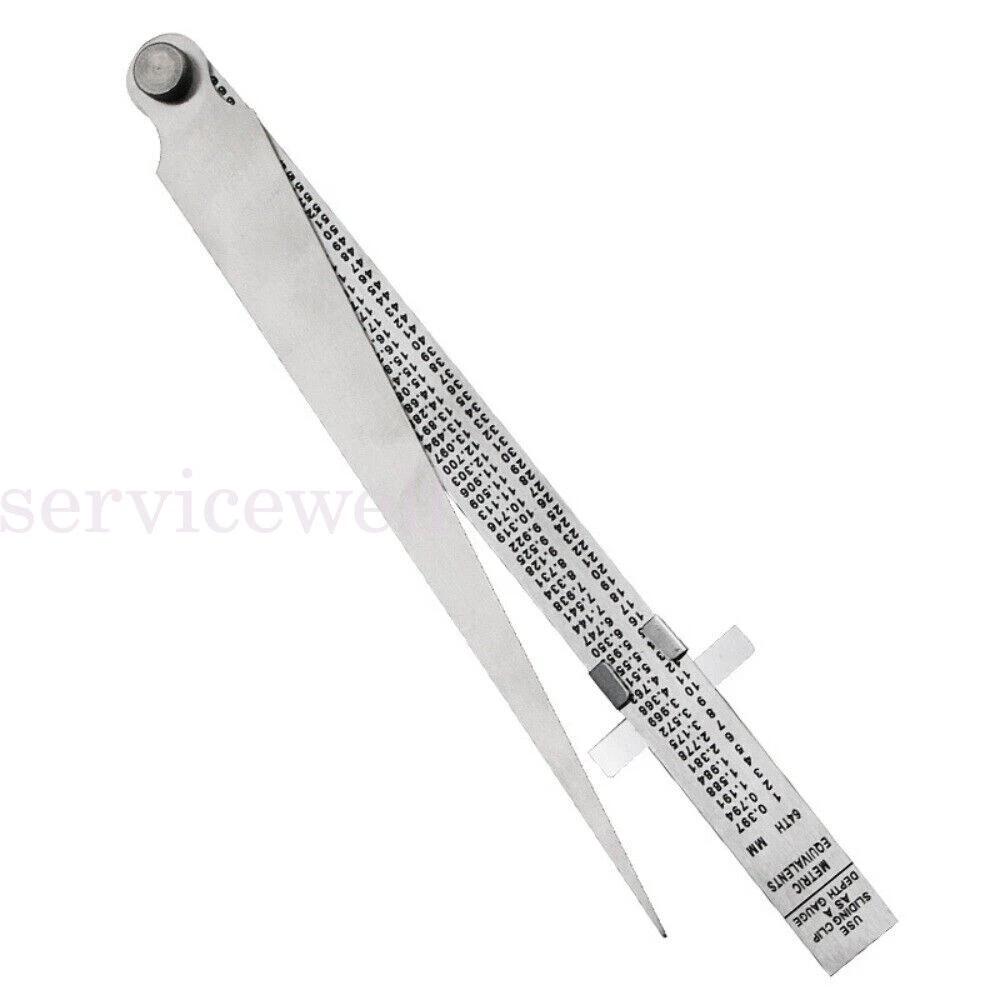 Welding Taper Gage Gauge Depth Ruler Gap Hole Inspection Tool Stainless Steel - Image 5