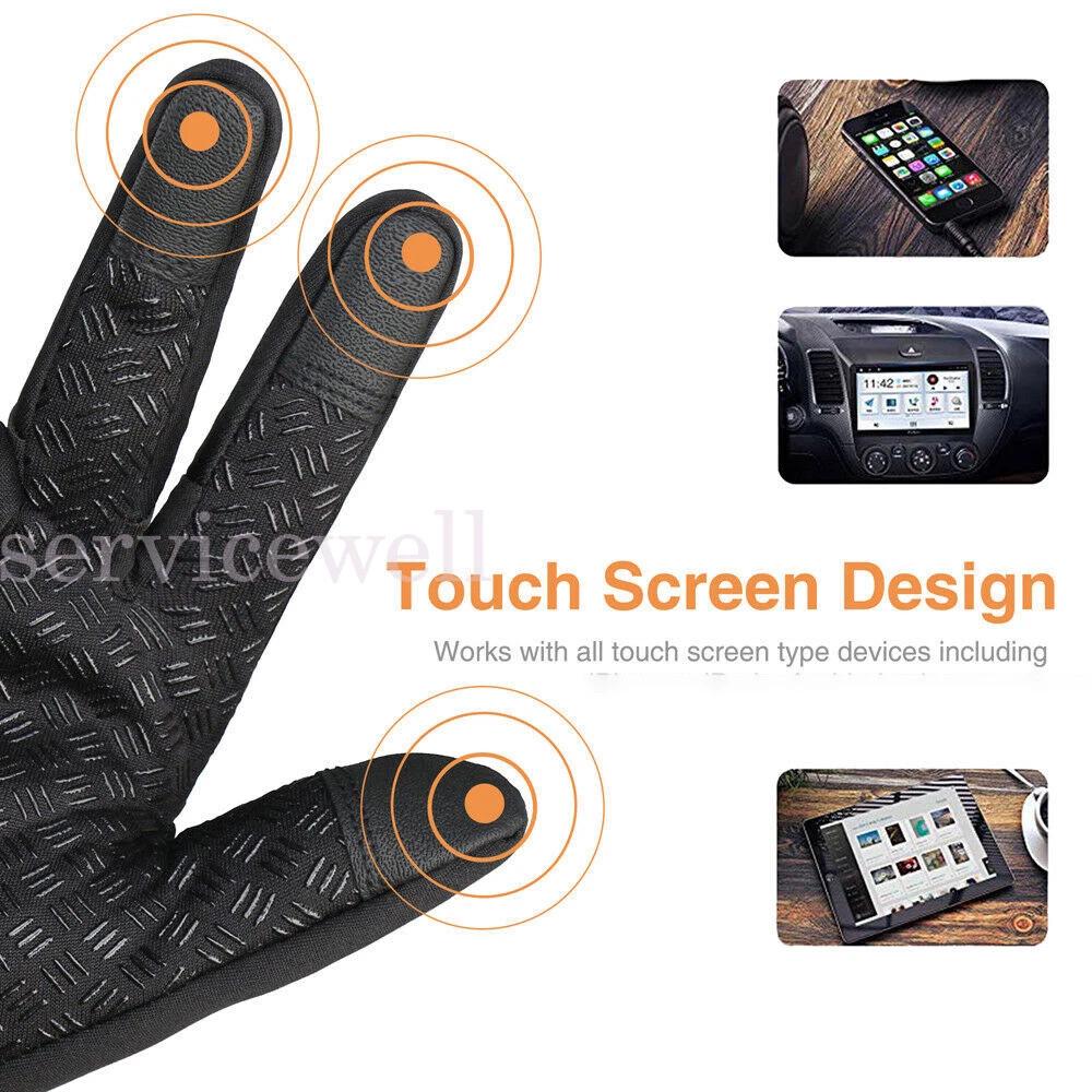 Winter Gloves Women Men Thermo Warm Windproof Bike Touchscreen Anti-Slip Gloves - Image 3