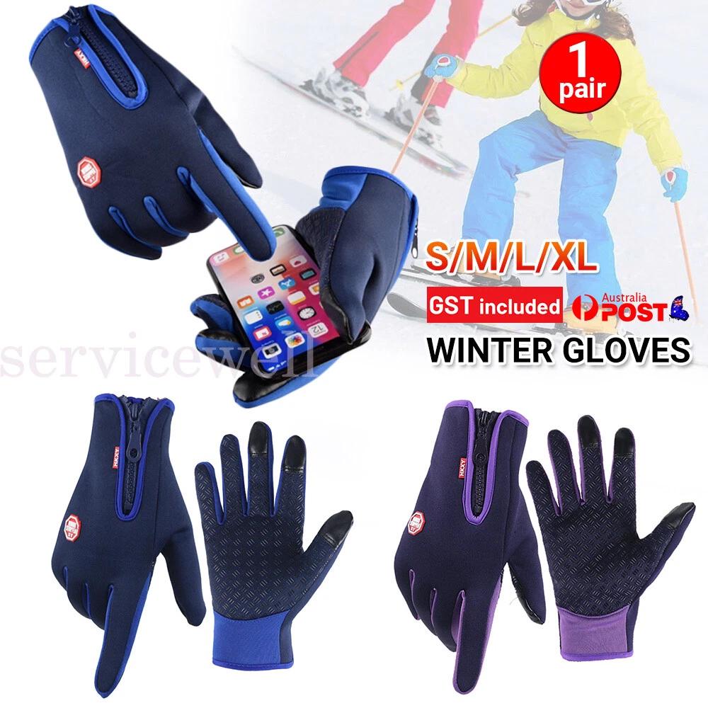 Winter Gloves Women Men Thermo Warm Windproof Bike Touchscreen Anti-Slip Gloves