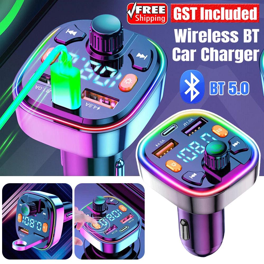 Wireless Bluetooth Car FM Transmitter Handsfree Kit MP3 Player AdapterCharger AU