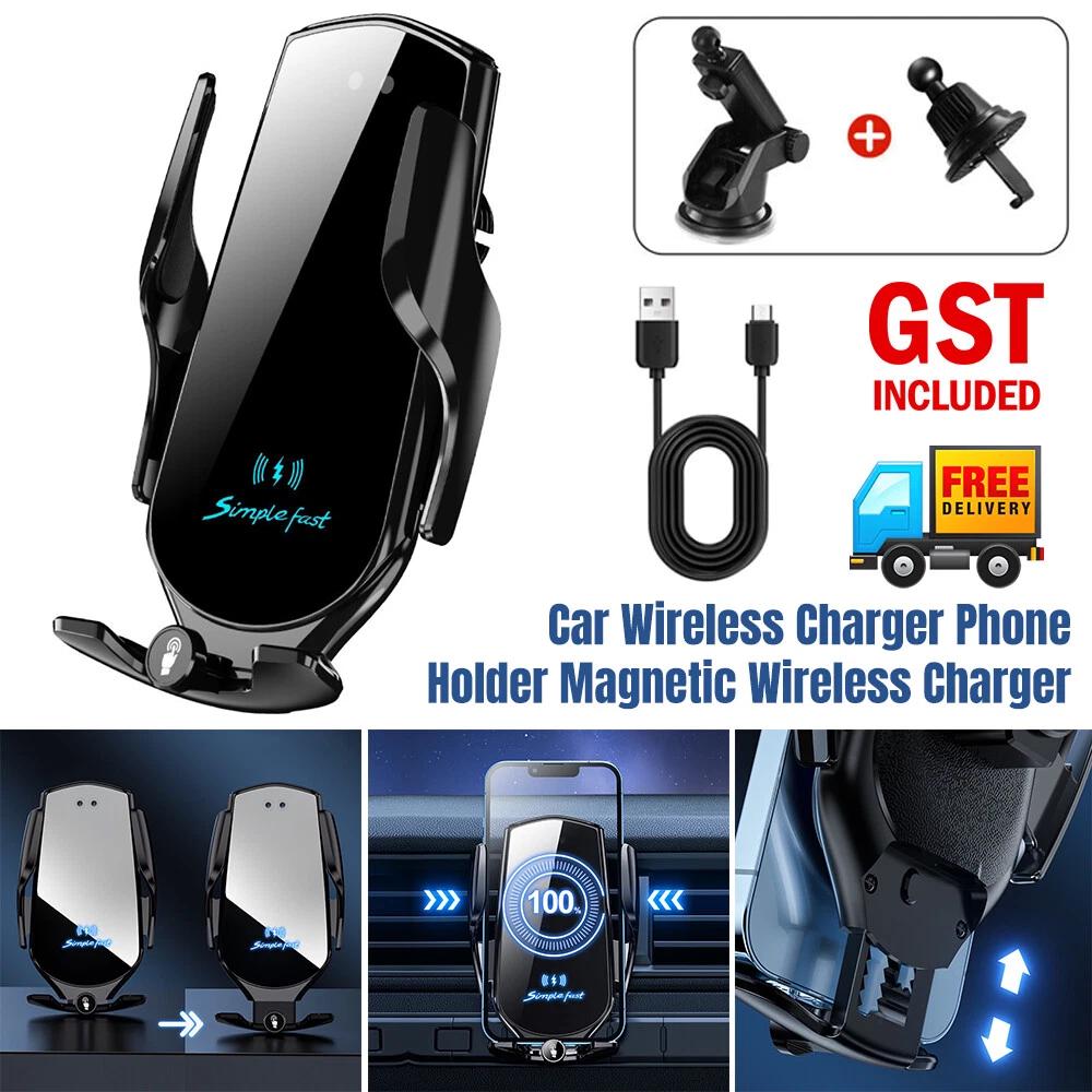 Wireless Charger Car Mount Phone Holder Air Vent Stand for Apple iPhone Samsung