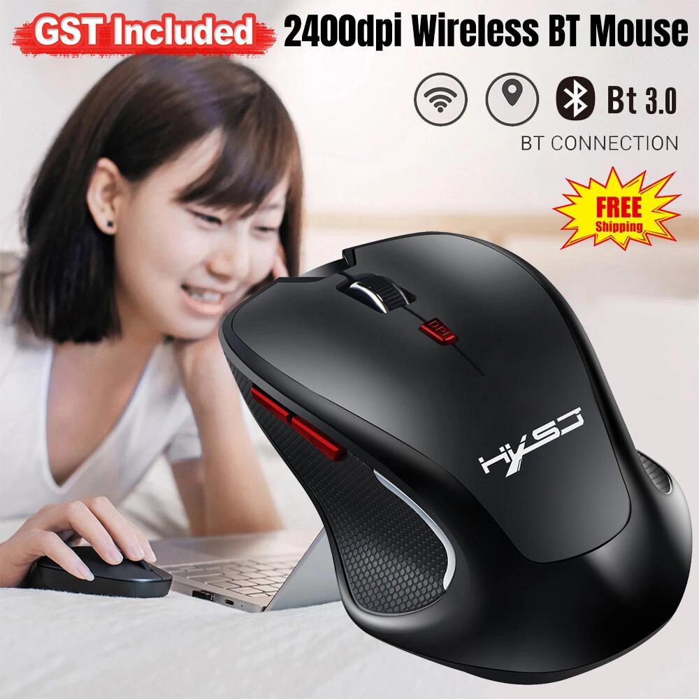 Wireless Mouse 2400 DPI Ergonomics Bluetooth Optical Mouse for Laptop PC