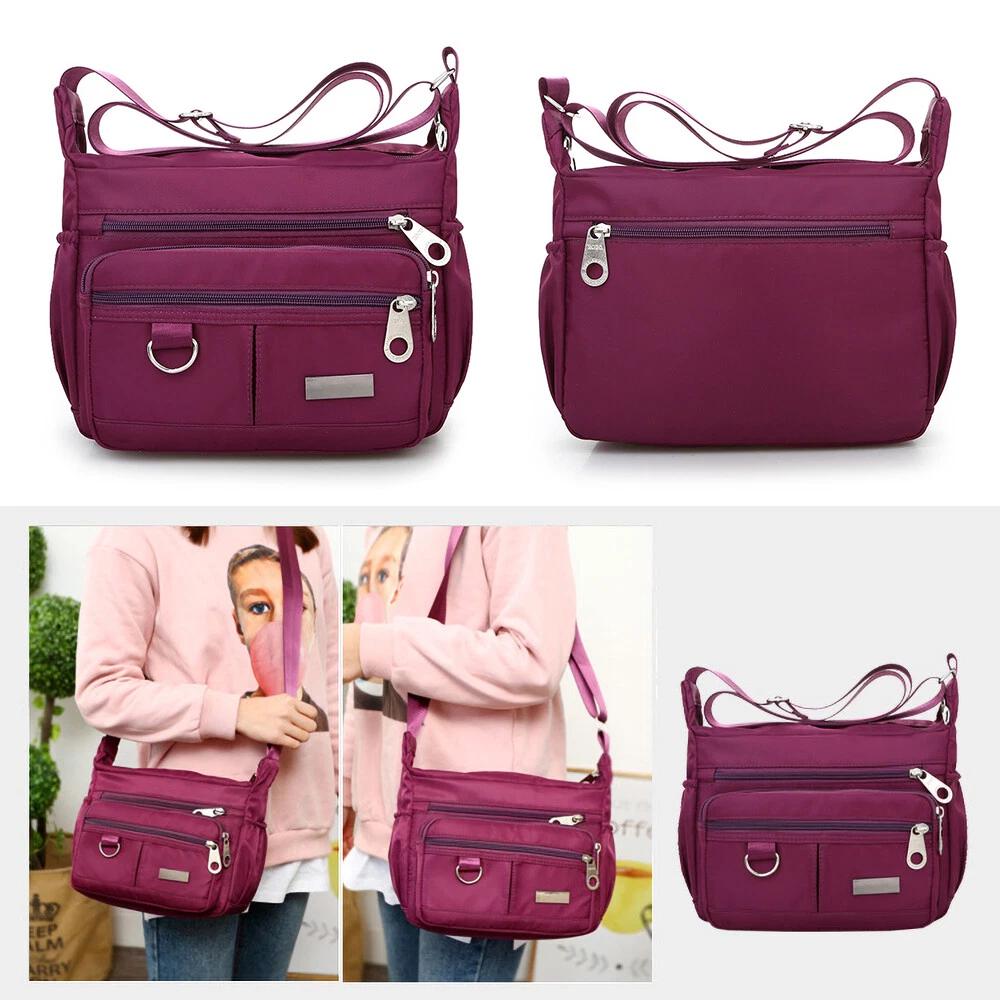 Women Multi Pocket Messenger Handbag Cross Body Bags Shoulder Bag Handbags Hot - Image 5
