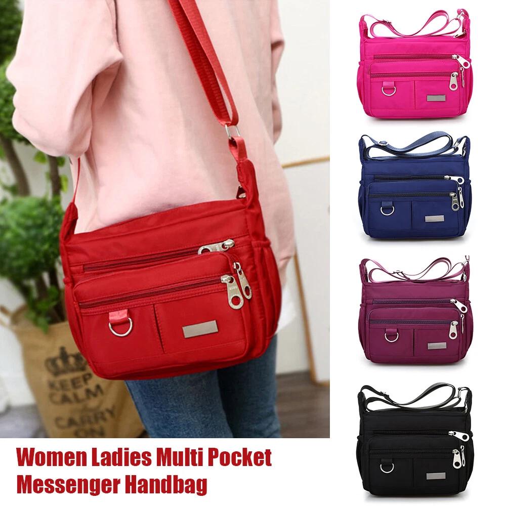 Women Multi Pocket Messenger Handbag Cross Body Bags Shoulder Bag Handbags Hot - Image 4