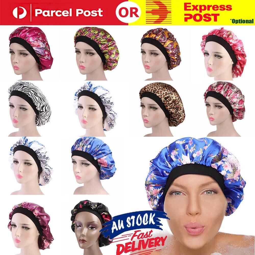 Women's Sleep Hair Hat Care Elastic Sleeping Bonnet Night Soft Cap