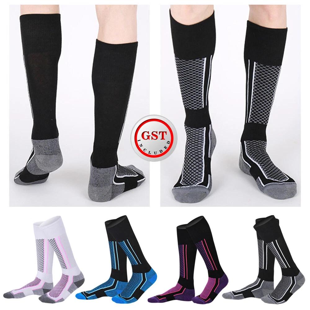 Womens Mens Ski Socks Hiking Long Warm Walking Outdoor Sports Stockings Winter
