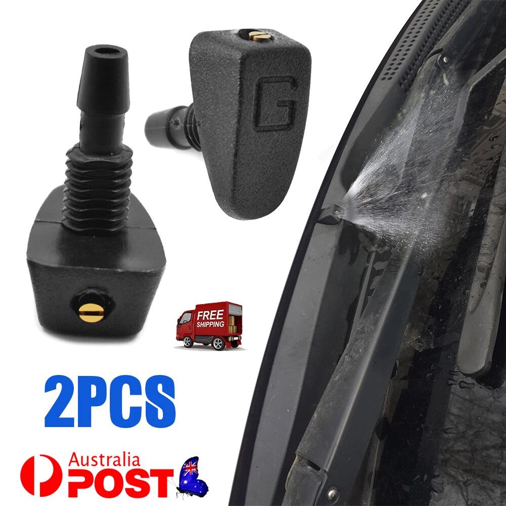 X2 Car Front Windscreen Sprinkler Sprayer Wiper Washer-Nozzle Jet Universal AU