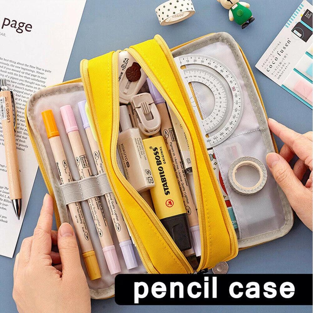 Zipper Pencil Case Pen Bag Organizer School Office Cosmetic Stationery Storage - Image 5