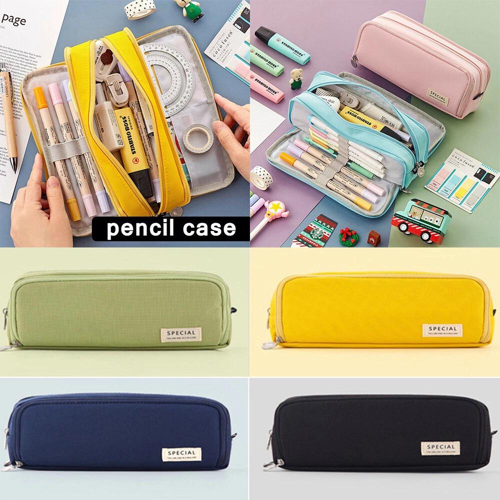 Zipper Pencil Case Pen Bag Organizer School Office Cosmetic Stationery Storage - Image 3
