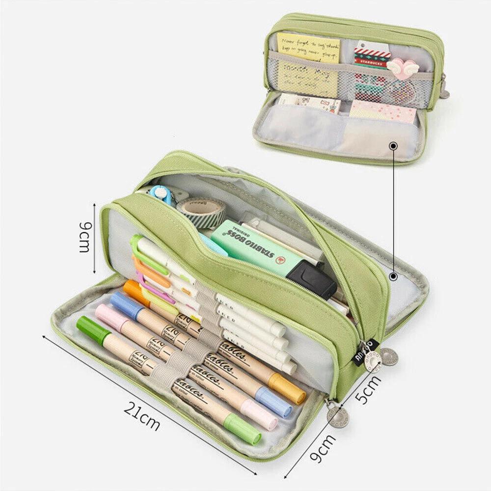 Zipper Pencil Case Pen Bag Organizer School Office Cosmetic Stationery Storage - Image 6