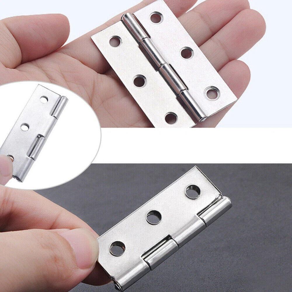 Universal Door Butt Hinges Door Window Cabinet Box Hinge Stainless Steel - Image 2
