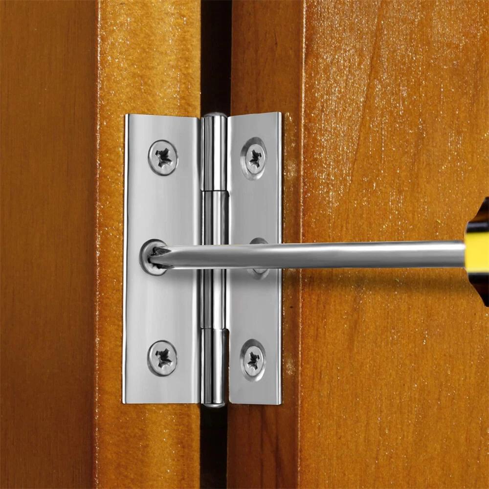 Universal Door Butt Hinges Door Window Cabinet Box Hinge Stainless Steel - Image 4