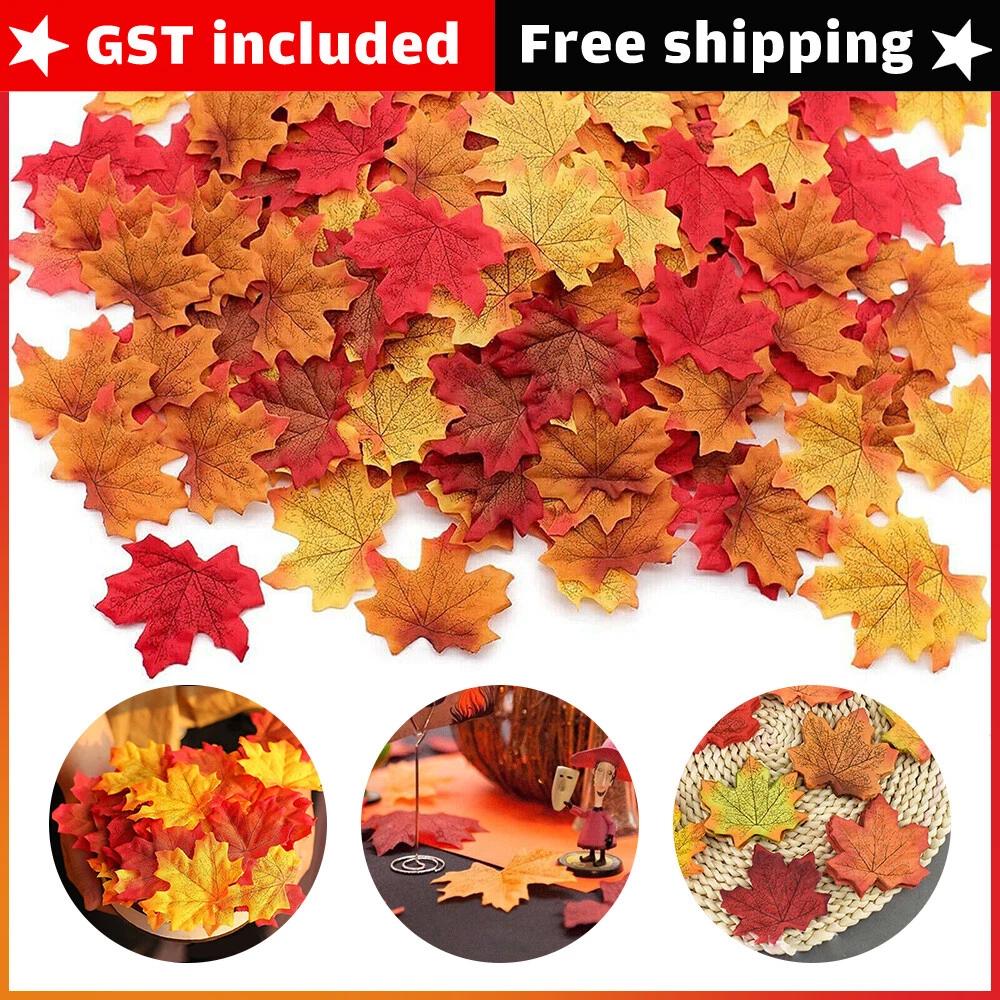 Artificial Fall Silk Leaves Wedding Autumn Maple Leaf Party Decor For