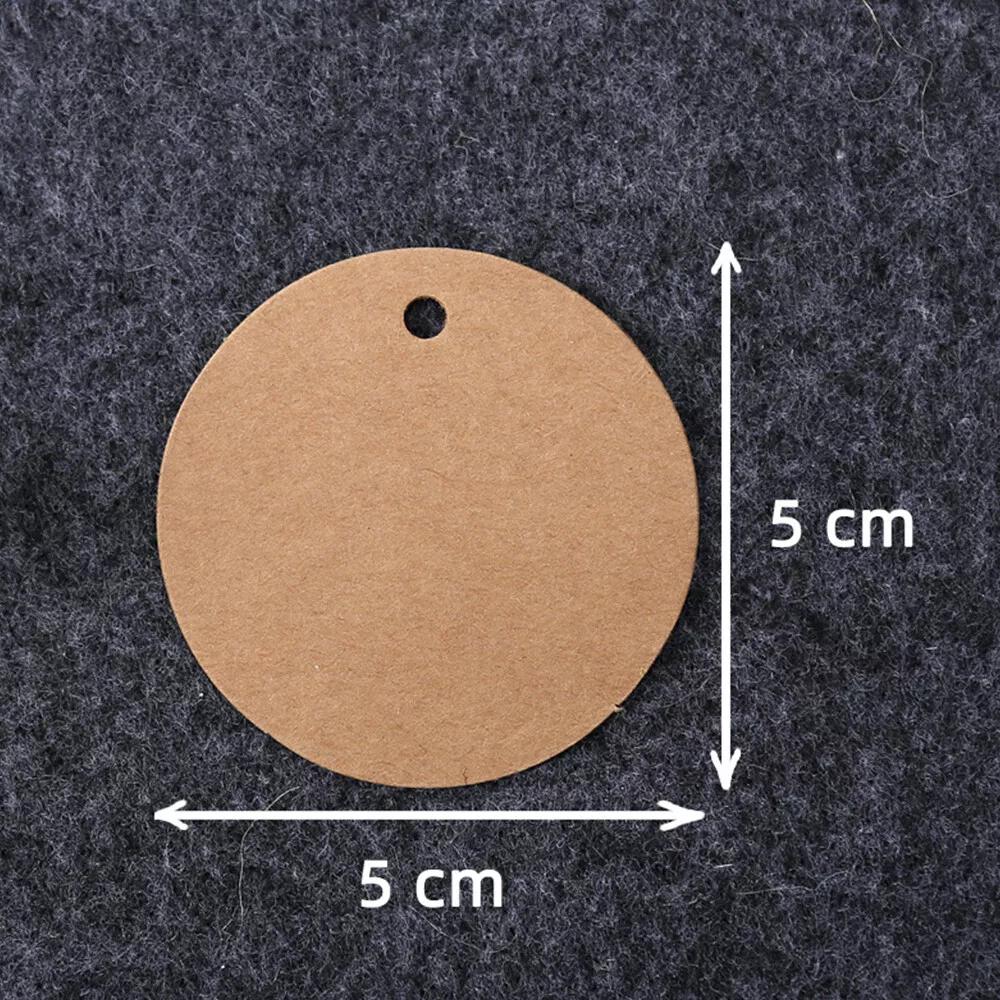 Brown Kraft Paper Tag Blank Craft Hang Labels Wedding String Gift Card - Image 3