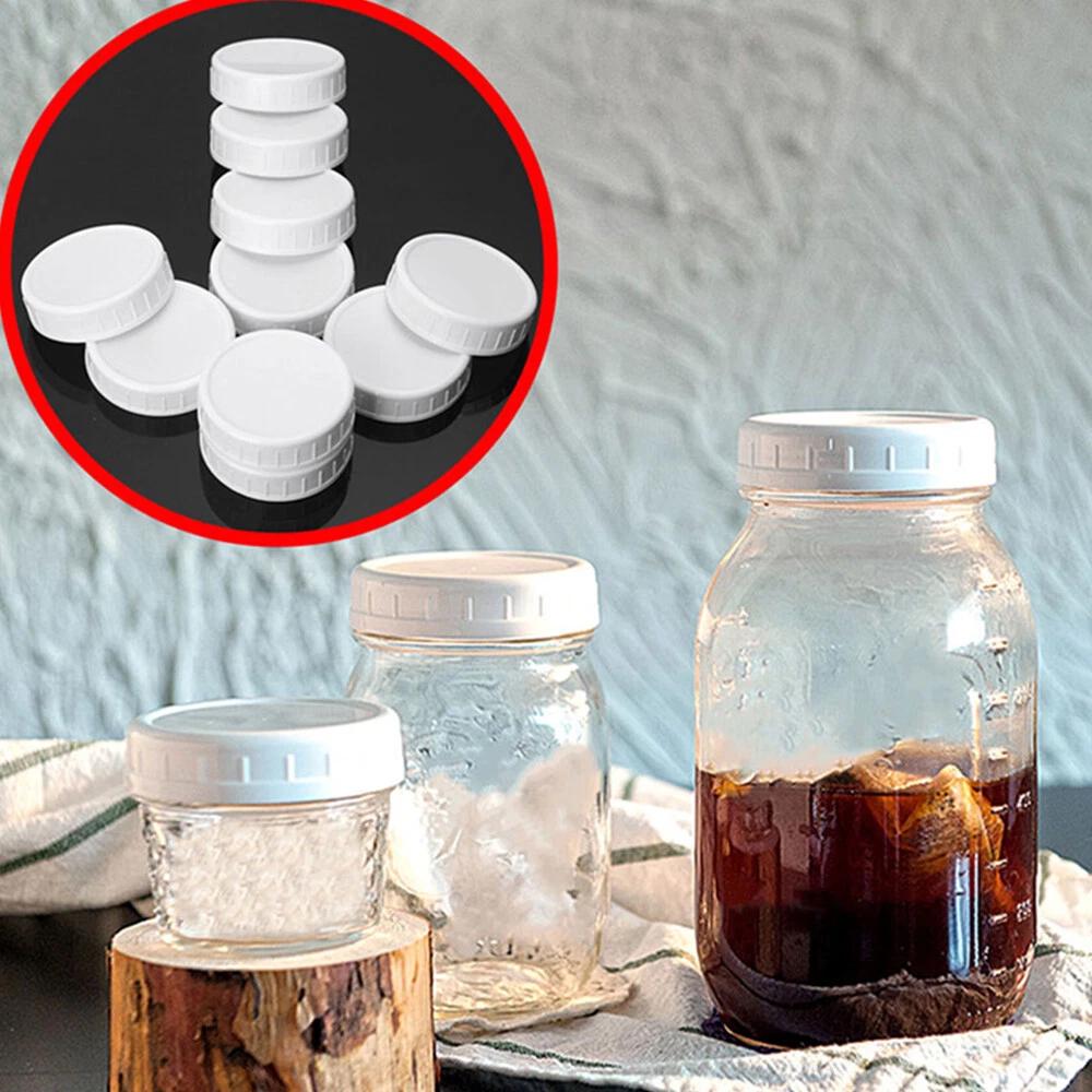Wide Mouth Lids For Mason Jar Plastic Leak Proof Bottle Storage Cap Cover - Image 5