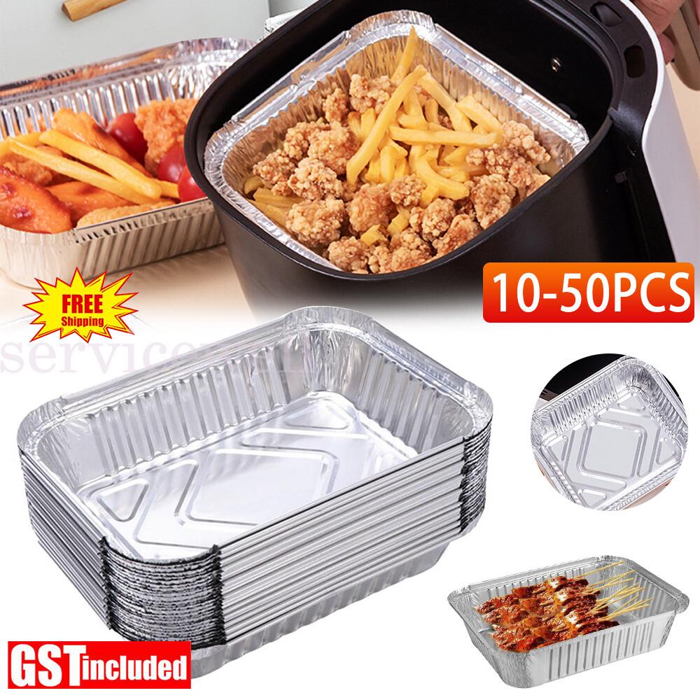 BBQ Aluminum Foil Grease Drip Pans Recyclable Grill Catch Tray For Weber