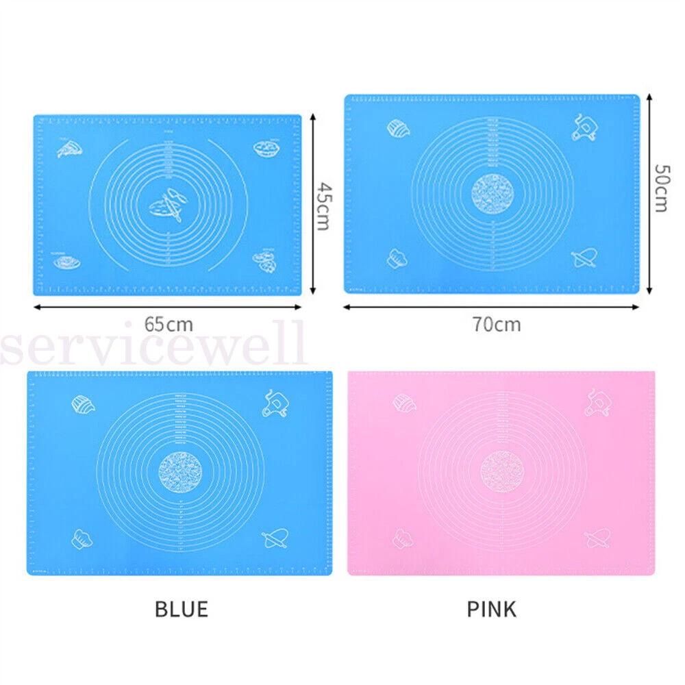 50 cm Silicone Baking Mat Pastry Bakeware Pad Clay Fondant sheet Large - Image 5