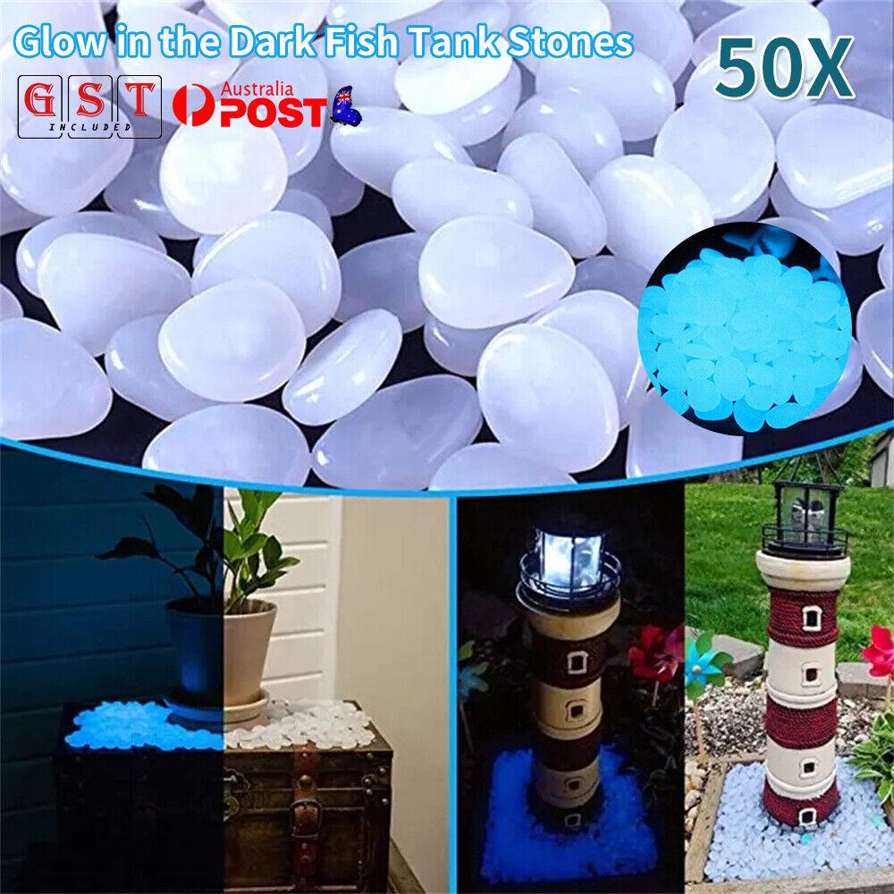 Pebbles Stone Glow in the Dark Rock Fish Tank Stones For Garden Road