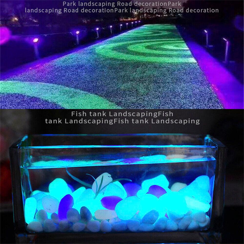 Pebbles Stone Glow in the Dark Rock Fish Tank Stones For Garden Road - Image 2